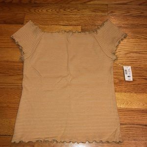 Striped off the shoulder top